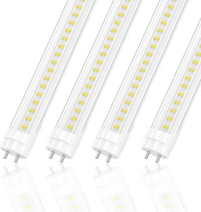$40 Fluorescent Light Bulbs 48 inch, T8 LED Bulbs 4 Foot Type A+B, F32T8 or F40T12 LED Replacement Tube, 24W (65W Equivalent) 3120LM, 6500K Daylight, Single or Double End Powered, 4-Pack