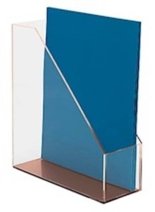 $80 RealSpace Magazine Holder w Gold Trim 4PACK