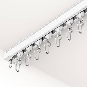 $44 Ceiling Curtain Track White 6-9 ft Heavy Duty CeilingWall Mount Rail