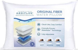 $74 Mediflow Fiber The First & Original Water Pillow, clinically Proven to Reduce Neck Pain & Improve Sleep. Therapeutic, Ideal for People Looking for Proper Neck Support