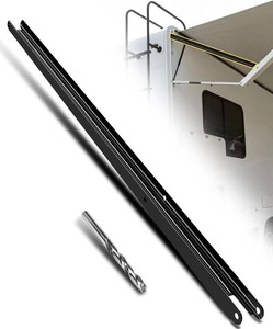 $76 404523 49 RV Awning Inner Drive Arm Fit for Solera Regal 63 Assemblie, 49x1.75 Aluminum Rail Anti-Rust Awning Pitch Arm, Black
