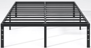 $64 NEW JETO Metal Bed Frame,Full Size Bed Frame with Storage Space,18 Inch