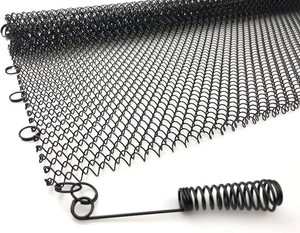 $36 Fireplace Mesh Screen Curtain, Two Panels. Rod kit NOT Included, Black (18 H x 24 W)