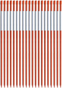 $27 20Pcs 516 Driveway Marker Reflective Driveway Poles Fiberglass Snow Stakes with Reflective Tape for Easy Visibility at Night (4Ft-20Pcs-Orange)