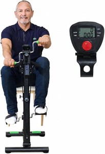 $87 Pedal Exerciser Bike for Seniors, Hand and Leg Exercise Equipment for Knee and Arm Rehab, Stroke Recovery, Total Body Home Workout, Great Gift for Elderly Physical Therapy