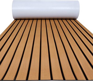 $140 FOCEAN Boat Flooring EVA Foam Boat Decking Faux Teak Marine Flooring Marine Mat Sheet for Motorboat Jon Boats Bass Boat RV Kayak, 94.5x 47.235.423.615.7