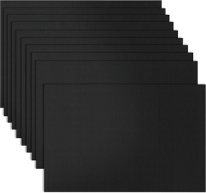 $56 10-Pack Poster Board 24x36 Corrugated Plastic Sheets - 4mm, Extra Large Waterproof Blank Yard Sign for DIY Projects, Printing, Crafts, Presentations, Outdoor Displays, Signs - Black