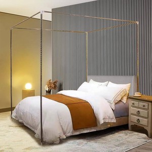 $34 Stainless Steel Canopy Mosquito Netting Canopies FramePost Twin Full Queen King Size (Twin XL)