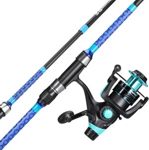 $53 Sougayilang 3 Piece Baitfeeder Combo Surf Fishing Rod Combo MediumHeavy Travel Spinning Rod with 4000 Size Reel (9101112)