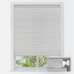 $58 LazBlinds No Drill Cordless Cellular Shades, 39 W x 48 H, Grey
