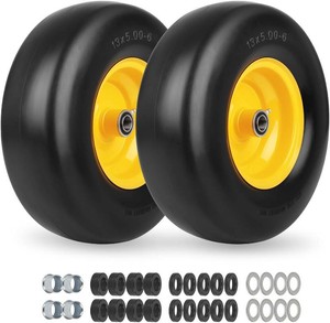 $83 GICOOL 13x5.00-6 Flat Free Lawn Mower Tire and Wheel for Zero Turn Mower