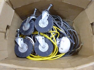 Set of Casters and Wire