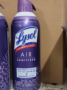 6ct Lysol Air Sanitizer 10oz spray Light Breeze and Berry Burst Scents