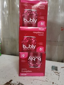 3- Bubly Raspberry Sparkling Water 8-12fl Oz cans (total of 24 cans)