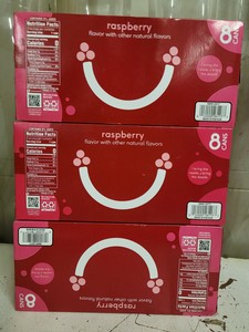 3- Bubly Raspberry Sparkling Water 8-12fl Oz cans (total of 24 cans)