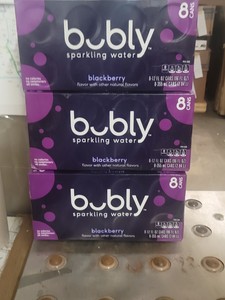 3- Bubly Blackberry Sparkling Water 8-12fl Oz cans (total of 24 cans)