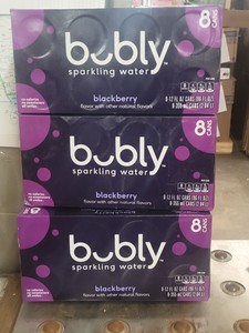 3- Bubly Blackberry Sparkling Water 8-12fl Oz cans (total of 24 cans)
