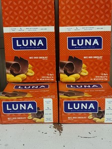 Luna Whole Nutrition Bar Nutz Over Chocolate 4ct boxes 15ct 1.69oz bats per box  60 bars