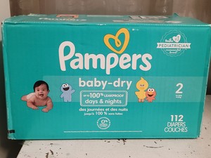Pampers baby-dry 112ct size 2 diapers