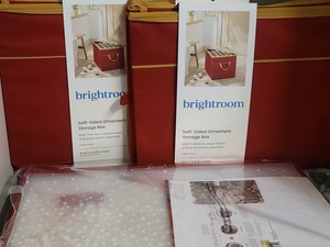 Brightroom & Simplify soft sided Ornament Storage Boxes lot of 3