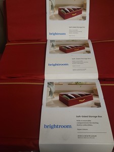 Lot of 3 Brightroom 24x16x6in Soft-sided Storage Boxes