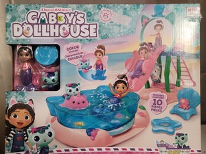 DreamWorks Gabbys Dollhouse Purr-ific Poil c9lor chang8ng 10pc play set