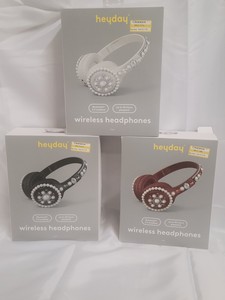 3- bedazzled Heyday wireless bluetooth 5.4 enabled headphones