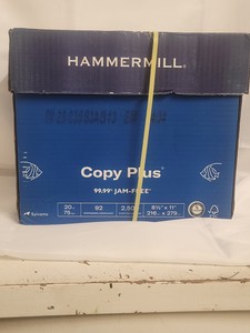 Hammermill Copy Plus 20lb weight case of 2500 sheets