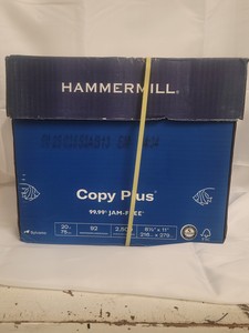 Hammermill Copy Plus 20lb weight case of 2500 sheets