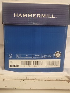Hammermill Copy Plus 20lb weight case of 2500 sheets