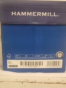 Hammermill Copy Plus 20lb weight case of 2500 sheets