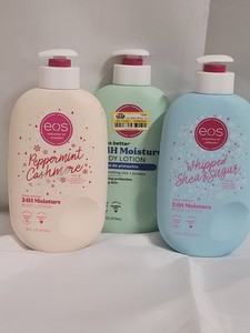 3-pack of 16oz EOS 24 Hour Moisture Body Lotion in assorted scents