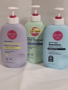 3-pack of 16oz EOS 24 Hour Moisture Body Lotion in assorted scents