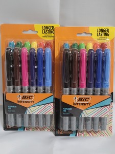 BIC Intensity 12pk Permanent markers lot of 2