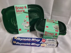 Assorted size Snap & Store plus Reynolds Wrap aluminum foil
