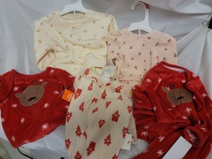 Variety of NEW baby GIRL outfits and sleepers ranging from size Newborn to 9 months