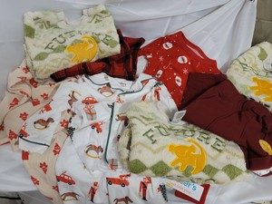 Collection of NEW baby BOY 2pc pajama outfits, pants and fuzzy tops in size 12 months