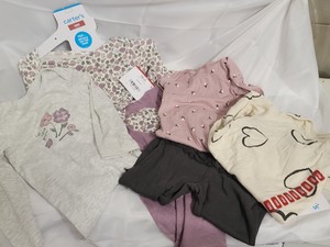 Lot of 2 NEW Baby GIRL size 18 months 3pc long sleeve onsie and pant sets
