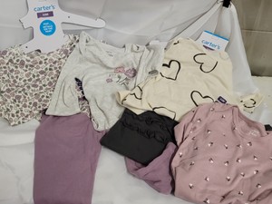 Lot of 2 NEW Baby GIRL size 24 months 3pc long sleeve onsie and pant sets