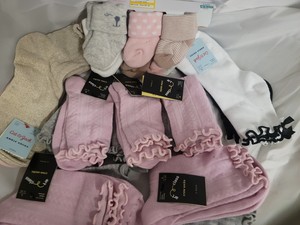 Bundle of assorted toddler to big girl socks