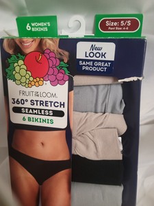 Womens new Fruit of the Loom, Hanes and Ellen Tracy size S5 underwear variety