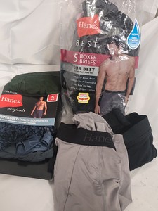 Mens Small Hanes Boxer Brief assortment open packages