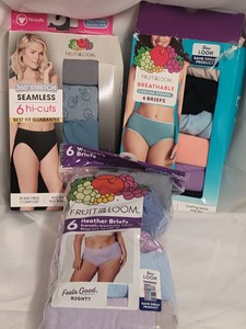 Womens new 103XL Fruit of the Loom brief underwear assortment damaged packaging