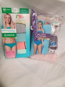 Womens new 92XL Fruit of the Loom bikini and brief underwear damaged packaging