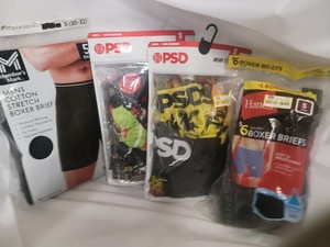 Assorted brands Mens new size Small Boxer Brief underwear open packages