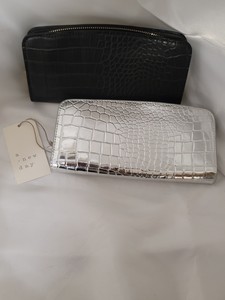 Black and Silver alligator skin style full length wallets