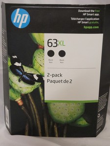 2-pack HP 63XL printer ink