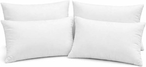 12 x 20 Pillow Inserts Set of 4   Rectangular Cushion Forms with Resilient Polyester Fill, Soft Support for Sofa, Bed & Lumbar Covers