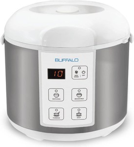 $169 Buffalo Rice Cooker Stainless Steel Inner Pot Rice Maker Large, 10 Cup
