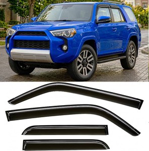 2010-2024 Tape-On Rain Guards for Toyota 4Runner Side Window Visor Deflectors Extra Thick Vent Shade Protector